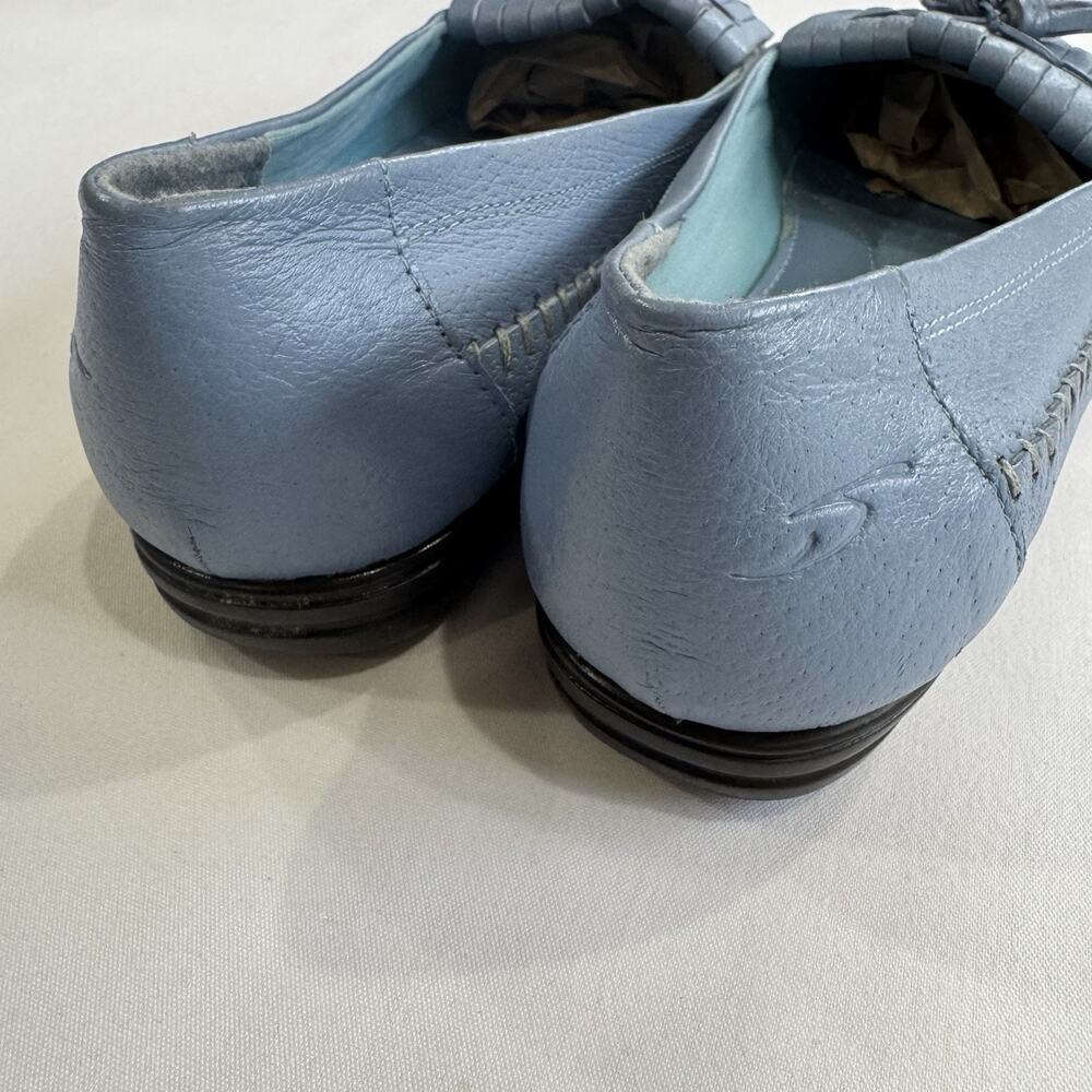 Dr. Scholl's Blue Tassel Leather Loafer SZ 11W Double Air Pillo Insoles - Picture 5 of 15